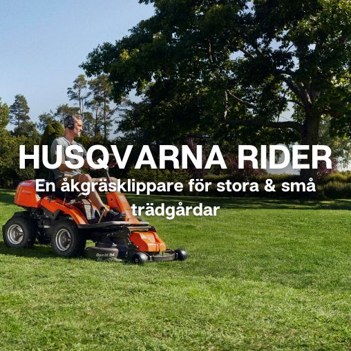 Husqvarna Rider åkgräsklippare för stora och små trädgårdar