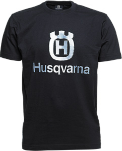 Husqvarna T-Shirt, marinblå - stor logotype i gruppen Kläder & Skyddsutrustning / Arbetskläder / Accessoarer hos Entreprenadbutiken (1016371)