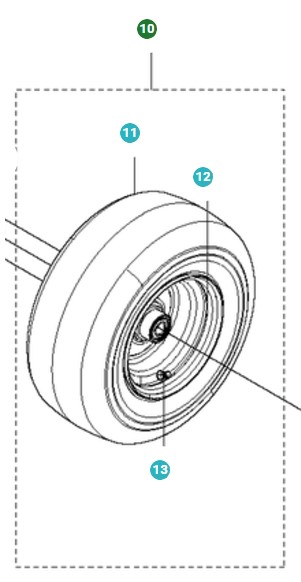 Hjul Med Lager i gruppen hos Entreprenadbutiken (5010832-01)