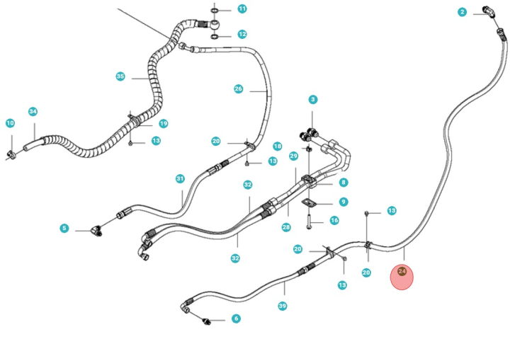 Hydraulslang, L=1460 i gruppen hos Entreprenadbutiken (5010873-01)