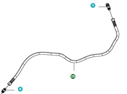 Hydraulslang, L=1250 i gruppen  hos Entreprenadbutiken (5010873-02)