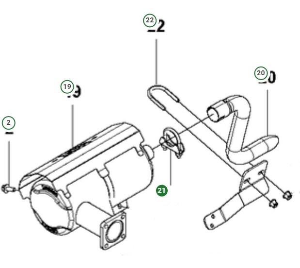 CLAMP ASSY EXHAUST DIAMETRE 35 i gruppen  hos Entreprenadbutiken (5011522-02)