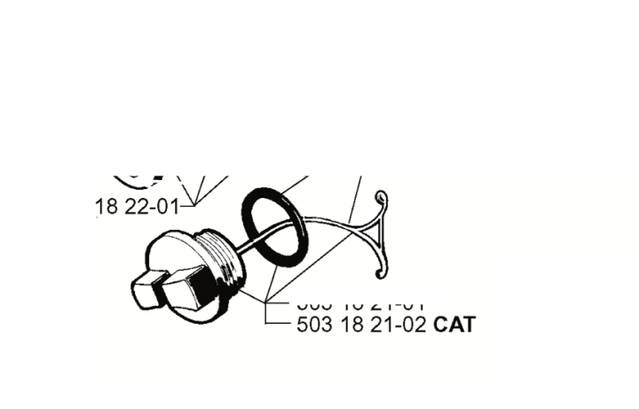 Tanklock Jonsered 2054, 2055 CAT i gruppen hos Entreprenadbutiken (5031821-02)
