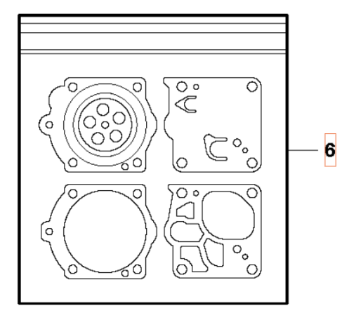Gasket Kit Carburettor i gruppen  hos Entreprenadbutiken (5035974-03)