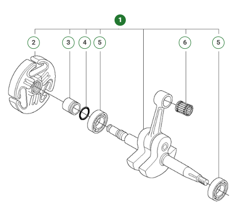 CRANKSHAFT ASSY KIT i gruppen  hos Entreprenadbutiken (5037487-06)