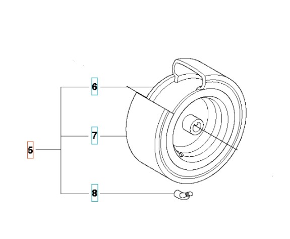 Hjul bak R111B, R111B5, R112C, R112C5, C112iC i gruppen  hos Entreprenadbutiken (5255849-01)