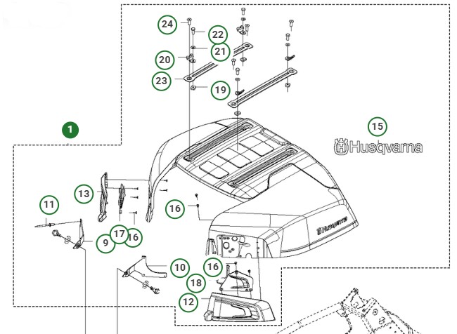 ENGINE HOOD ASSY WITH HINGES & i gruppen  hos Entreprenadbutiken (5293548-07)
