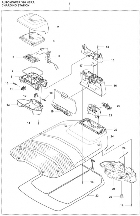 Laddstation Automower Nera i gruppen Trädgård / Robotgräsklippare / Reservdelar Automower® hos Entreprenadbutiken (5314223-01)