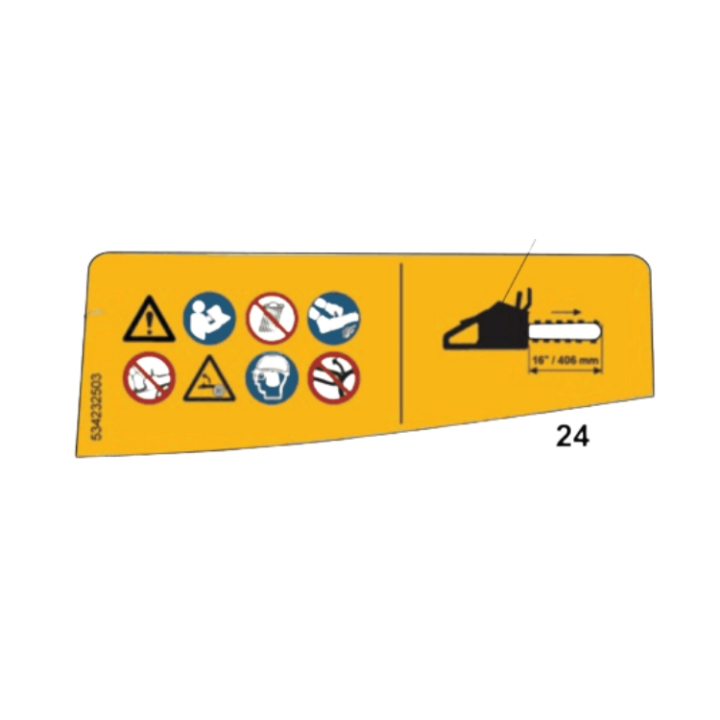 Etikett Warning 16 Bar i gruppen hos Entreprenadbutiken (5342325-03)