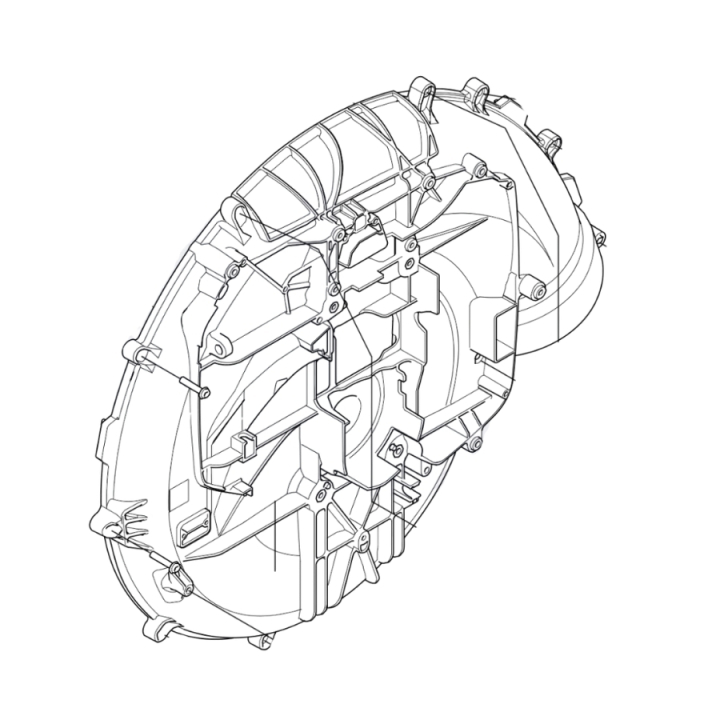 FAN HOUSING HALF ENGINE SIDE H i gruppen  hos Entreprenadbutiken (5354670-01)