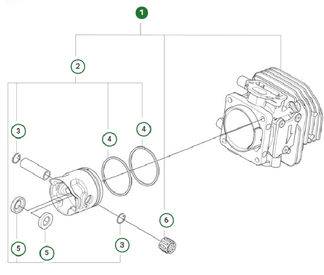 Cylinder Kit D40 Nikasil i gruppen  hos Entreprenadbutiken (5366598-02)