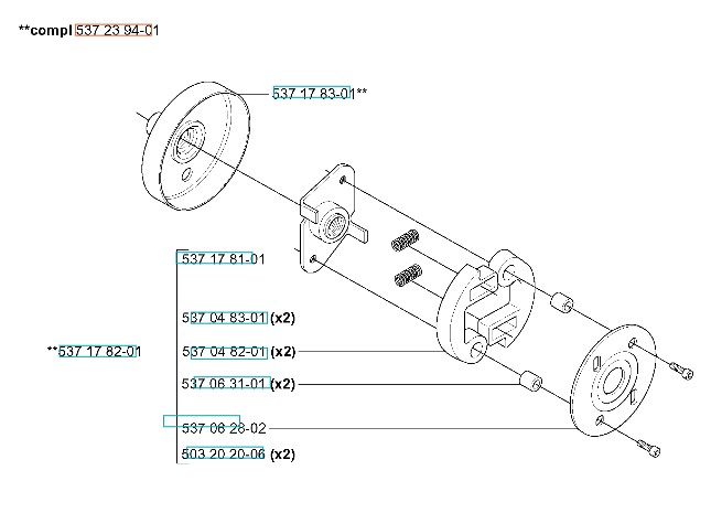 Sats Koppling 240F, 240R, GR41, GR50, RS44 i gruppen  hos Entreprenadbutiken (5372394-01)