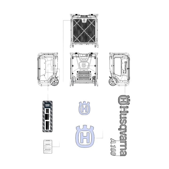Decal kit a 100 i gruppen hos Entreprenadbutiken (5402314-01)