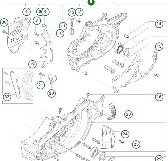 CRANKCASE ASSY 560XP/XPG MET i gruppen  hos Entreprenadbutiken (5753802-25)