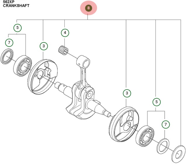 CRANKSHAFT KIT LARGE SMS i gruppen  hos Entreprenadbutiken (5755452-22)