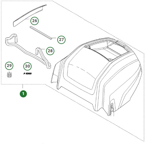 Motorkåpa i gruppen  hos Entreprenadbutiken (5757500-01)