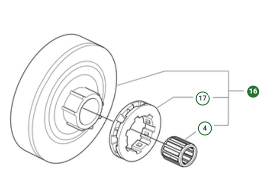 "CLUTCH DRUM KIT 0,325"" 7T" i gruppen  hos Entreprenadbutiken (5773897-04)