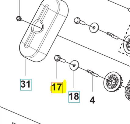 Skruv M8x35 vänstergängad i gruppen  hos Entreprenadbutiken (5825085-01)