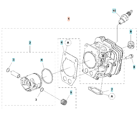 Cylinderkit Husqvarna T540XP i gruppen  hos Entreprenadbutiken (5863415-02)