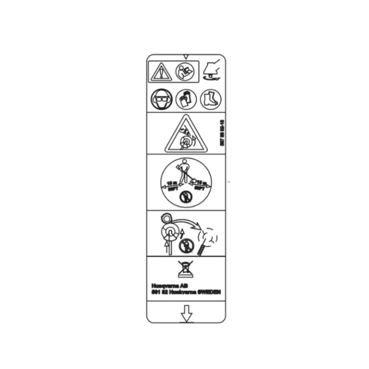 Decal Warning Spare Part i gruppen hos Entreprenadbutiken (5878892-18)