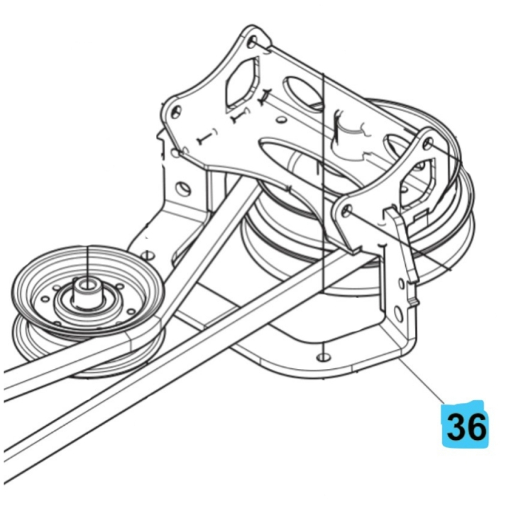 Remskiva Huqvarna Grå i gruppen  hos Entreprenadbutiken (5895079-01)