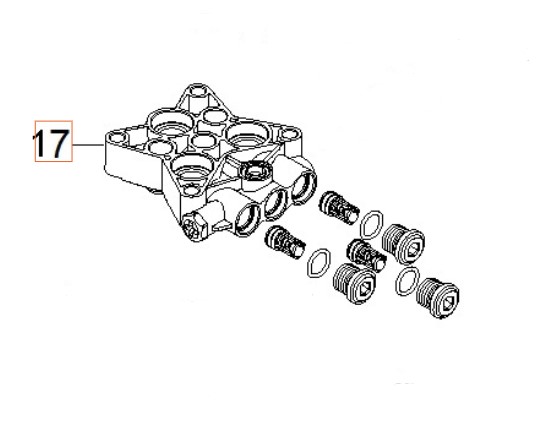 Cylinder Block With M8X10 Hex i gruppen  hos Entreprenadbutiken (5926176-17)