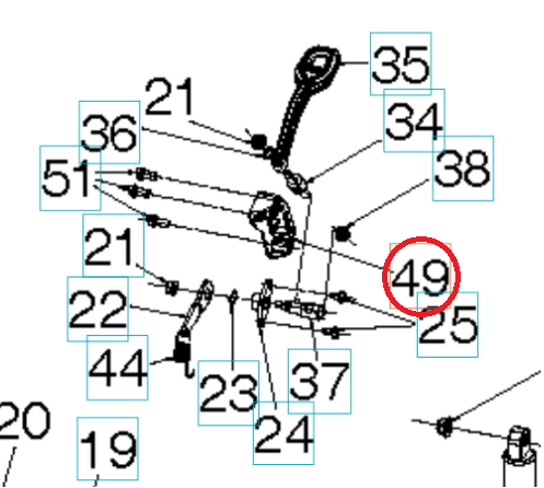 Bracket Bucket Height Lever Bu i gruppen  hos Entreprenadbutiken (5950804-01)