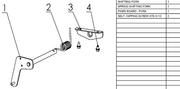 SHIFTING FORK AND COMPONENTS i gruppen  hos Entreprenadbutiken (5960133-01)