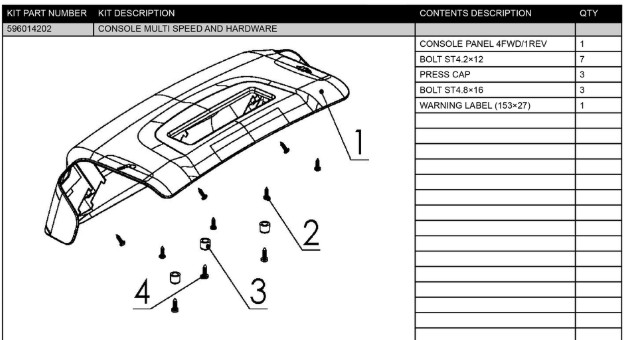 CONSOLE MULTI SPEED AND HARDWA i gruppen  hos Entreprenadbutiken (5960142-02)
