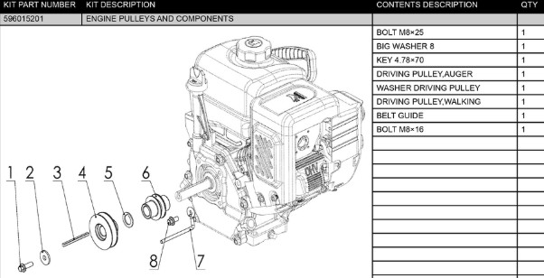 ENGINE PULLEY AND COMPONENTS i gruppen  hos Entreprenadbutiken (5960152-01)