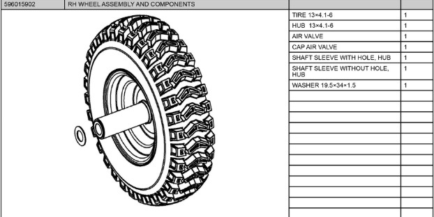 RH WHEEL ASSY AND COMPONENTS i gruppen  hos Entreprenadbutiken (5960159-02)