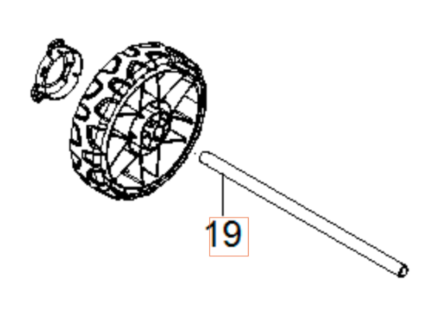 Wheel Axle i gruppen  hos Entreprenadbutiken (5962890-01)