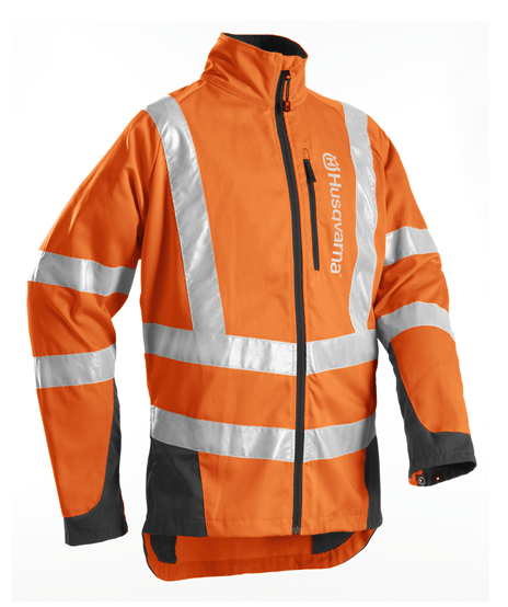 Skogsjacka Husqvarna Classic High Viz EN 20471, 66 i gruppen Kläder & Skyddsutrustning / Husqvarna Kläder & Skyddsutrustning / Skogsjackor hos Entreprenadbutiken (5963046-66)