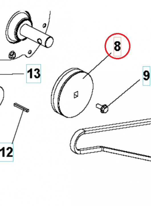 Pulley Transmission Pulley  1 i gruppen  hos Entreprenadbutiken (5986813-01)