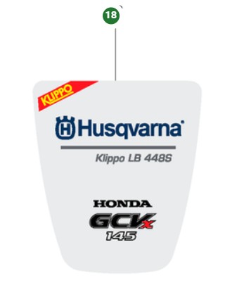 DECAL HUSQVARNA KLIPPO LB 448S i gruppen  hos Entreprenadbutiken (5995758-03)