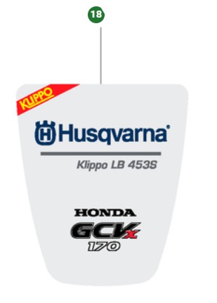 DECAL HUSQVARNA KLIPPO LB 453S i gruppen  hos Entreprenadbutiken (5995758-04)