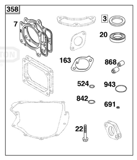 GASKET SET, ENGINE i gruppen  hos Entreprenadbutiken (84001915)