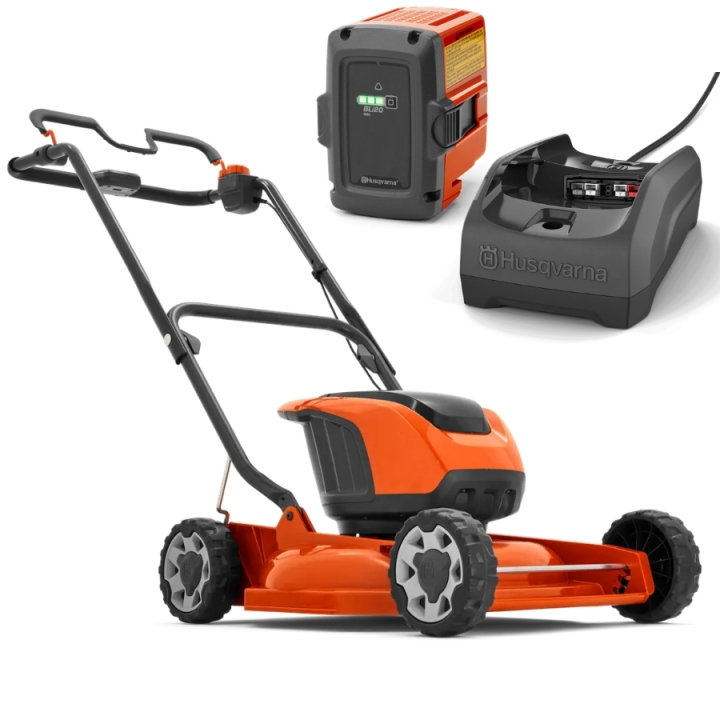 Husqvarna LB 146i Batterigräsklippare Inkl BLi20 & C80 i gruppen Trädgård / Gräsklippare / Gräsklippare batteridrivna hos Entreprenadbutiken (9678621-05)