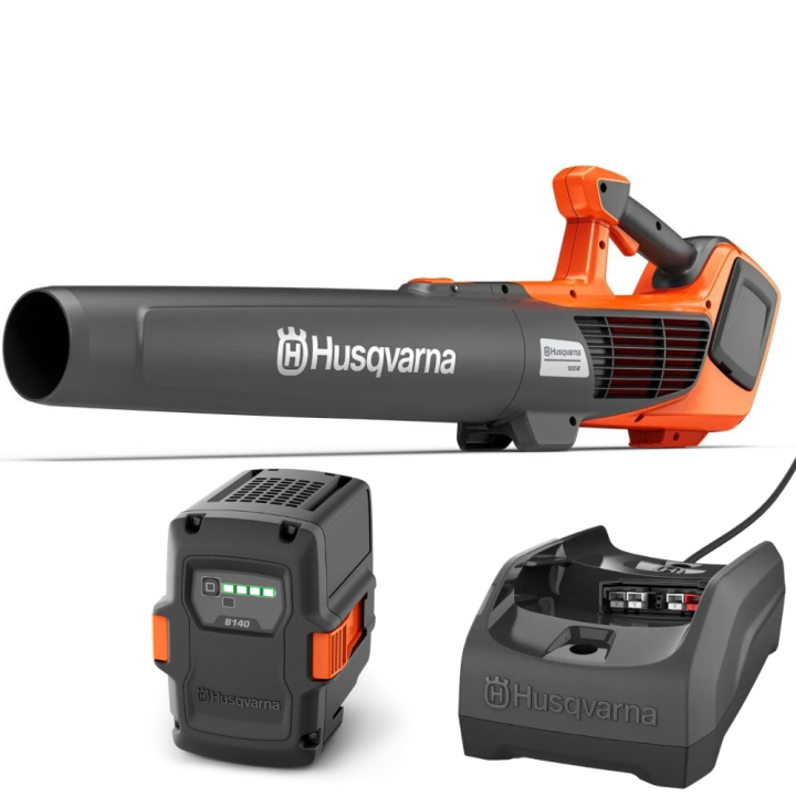 Husqvarna 122iB batteridriven lövblås med batteri och laddare i gruppen Trädgård / Lövblåsare / Lövblåsare batteridrivna hos Entreprenadbutiken (9708273-02)