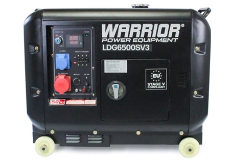 Warrior 6.25 kVa Dieselelverk, 3-fas - Trådlös fjärrkontroll, ATS i gruppen Anläggning / Elverk / Elverk Diesel Warrior hos Entreprenadbutiken (LDG6500SV3)