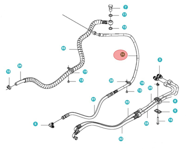 Hydraulslang, L=1090
