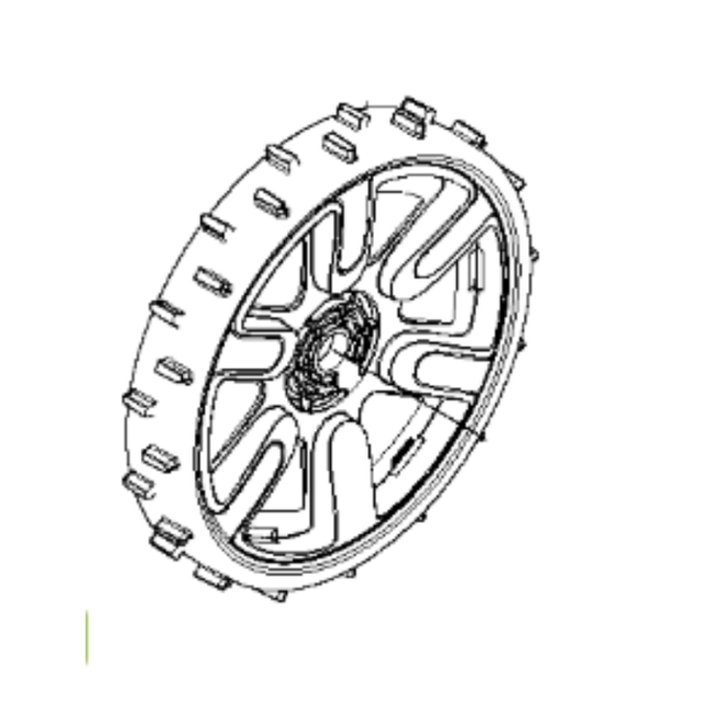 Wheel assy drive wheel flymo