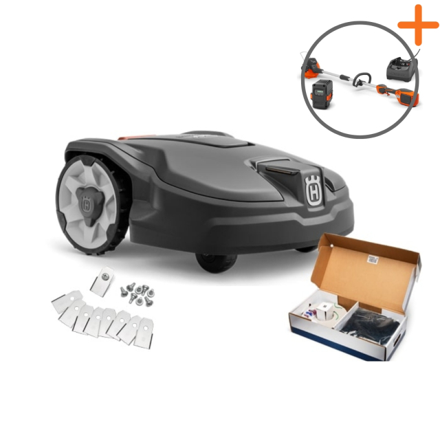 Husqvarna Automower® 305 Startpaket | Batteritrimmer på köpet!