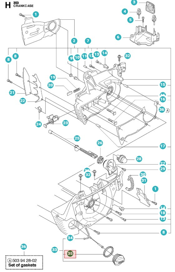 Tanklockspackning 5016268-01