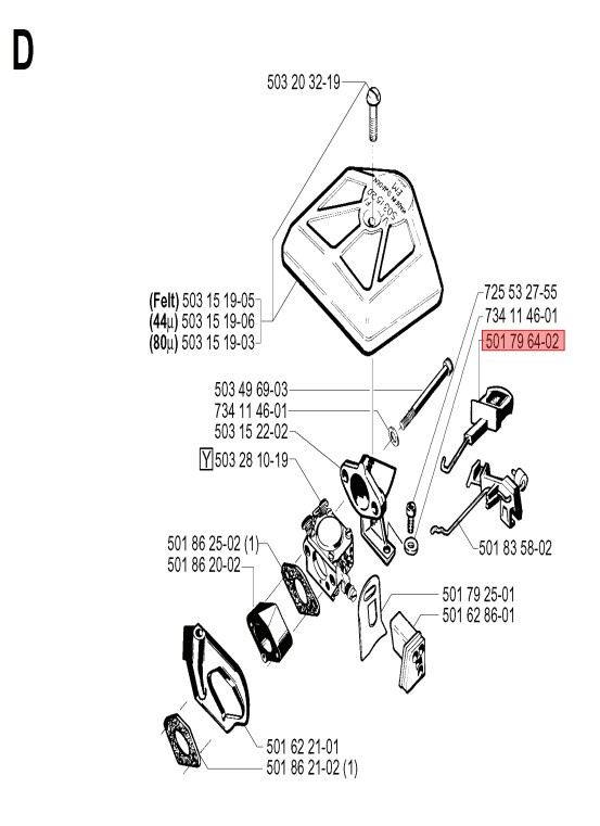Husqvarna Chokereglage 5017964-02