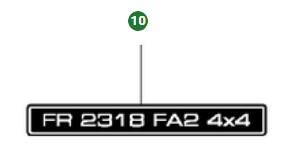 Label Fr2318 Fa2 4X4
