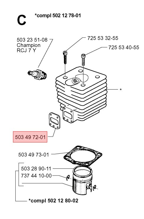 Packning, Mellanstycke 5034972-01