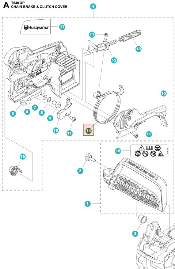 Bromsband T540XP, T540XP Mark II, III, 540XP Mark III