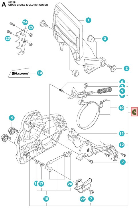 Kopplingskåpa Husqvarna 562XPG, 562XPG Mark II