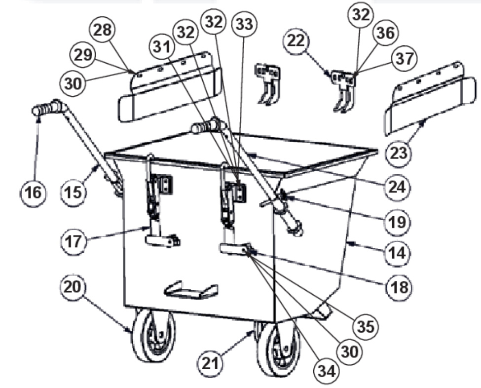 Container dust bin only